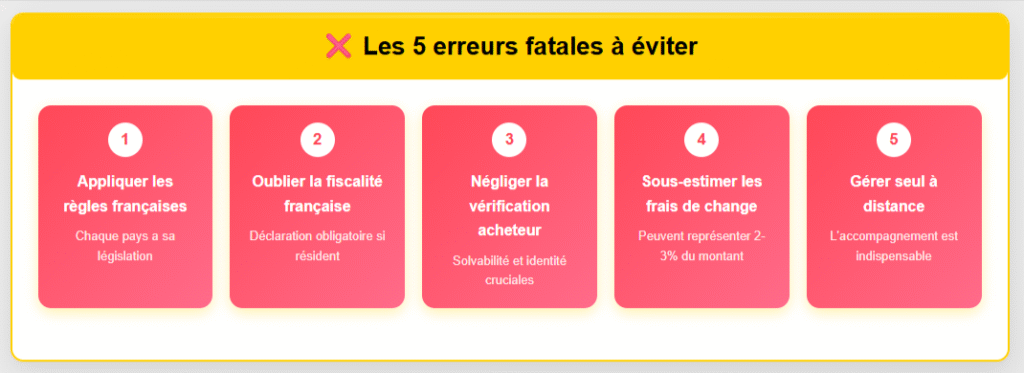 5 erreurs fatales sur vente à l'étranger
