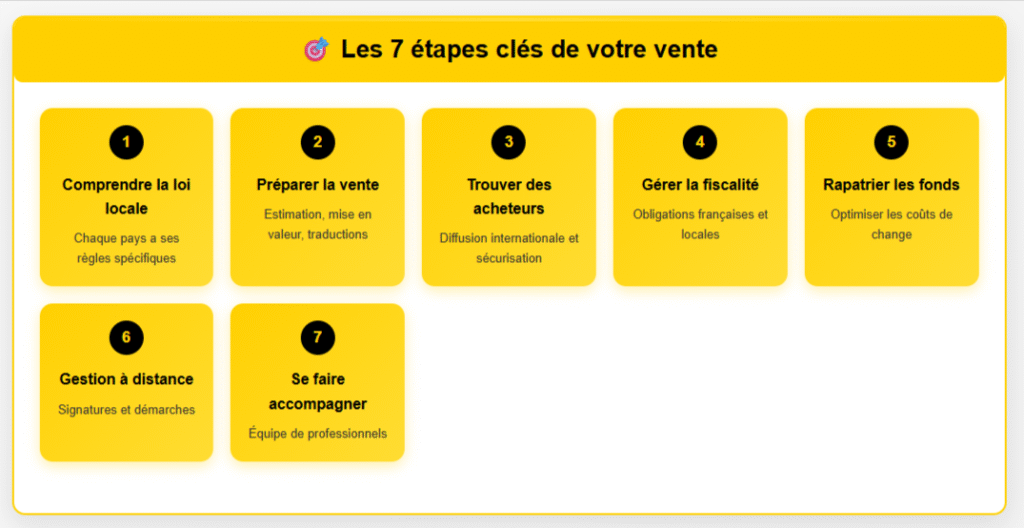 7 étapes clés de votre vente à l'étranger