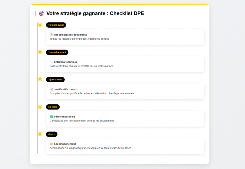 Checklist DPE optimale gagner 20%