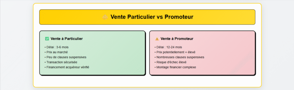 Vendre sa maison à un particulier vs un promoteur immobilier