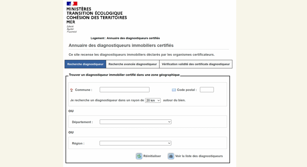 annuaire en ligne des diagnostiqueurs immobiliers certifiés