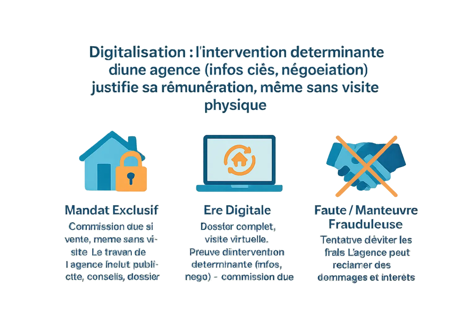 Illustration des obligations d'une agence immobilière pour percevoir une commission