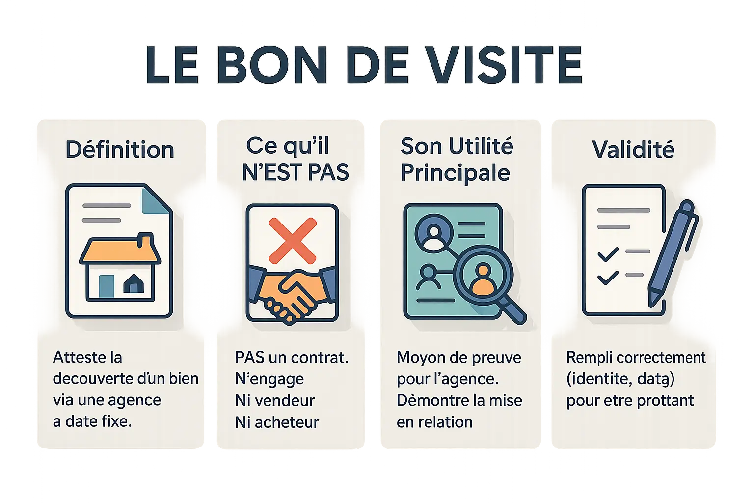 Infographie explicative sur le bon de visite
