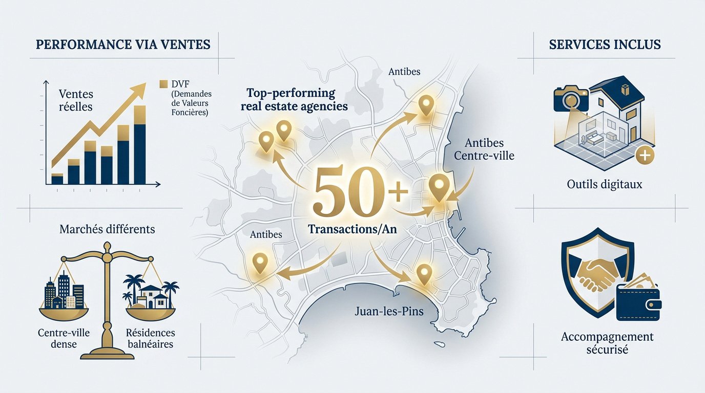Analyse de la performance immobilière et volumes de ventes à Antibes et Juan-les-Pins