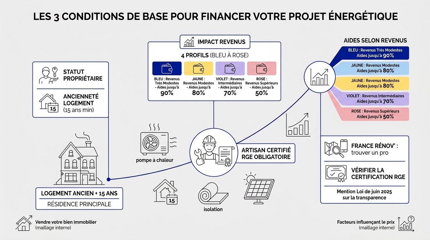 Conditions d'éligibilité pour les aides à la rénovation énergétique en 2026