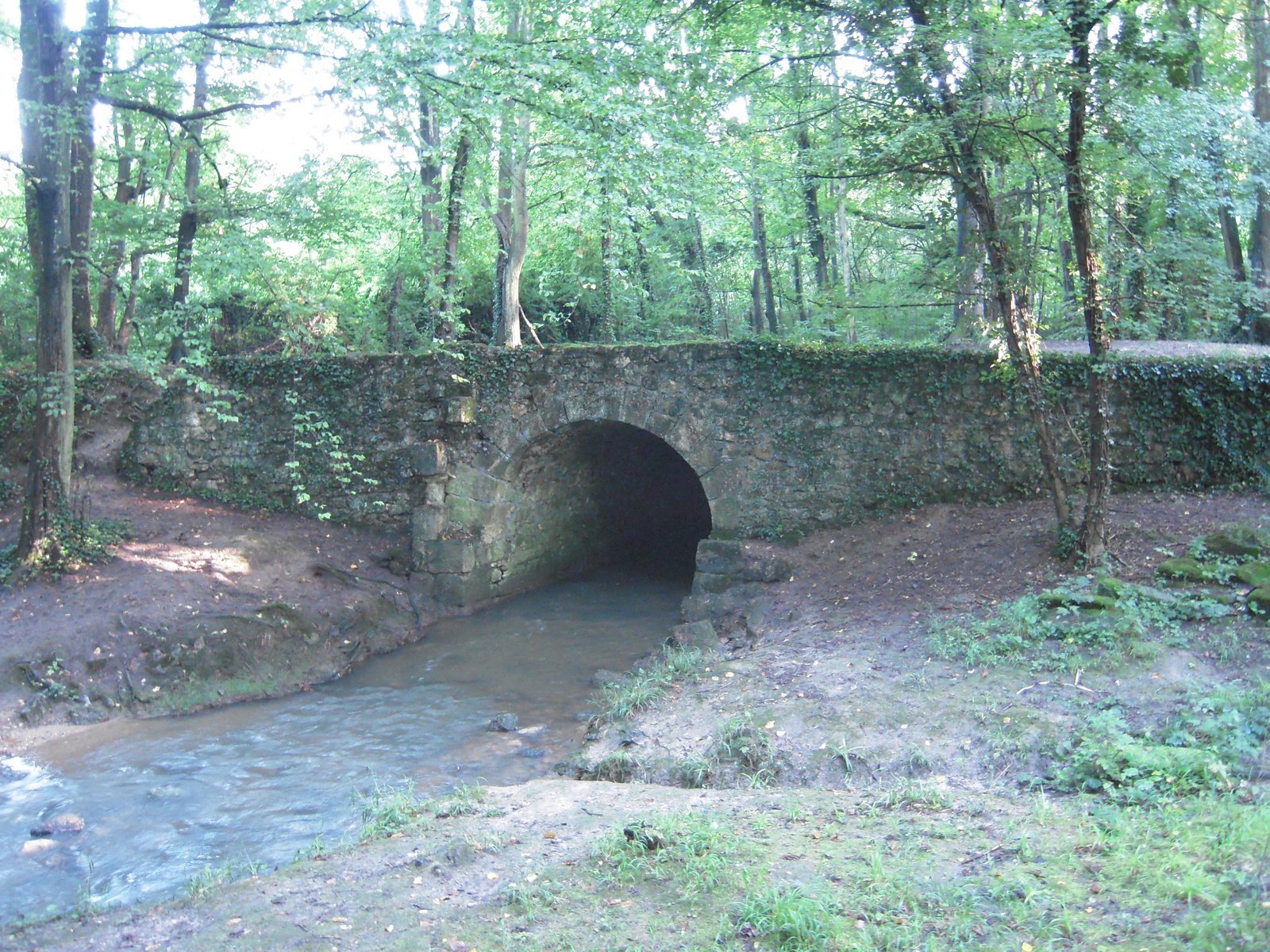 Arche principale du pont des Templiers, vieux pont de pierre de Balizy à Longjumeau